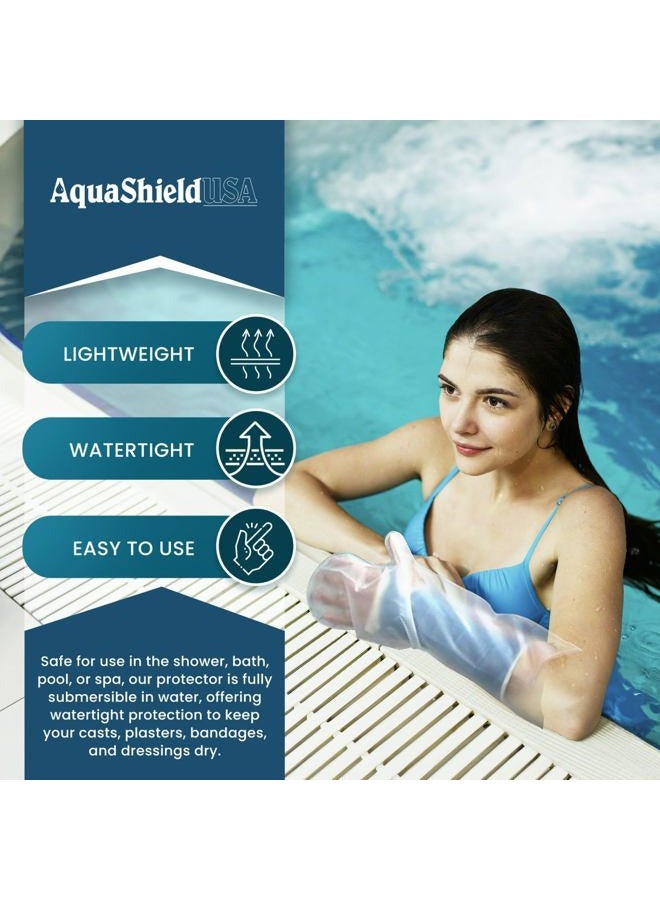 AquaShield Arm Cast Protector-Waterproof, Reusable,Full Arm-(A31)Covers Hand,Wrist, Elbow,Upper Arm-Bath, Shower, Pool-Shower Sleeve for Arm Cast-Waterproof Cast Cover-Shower Bag-Arm Cast Shower Cover - Image 4