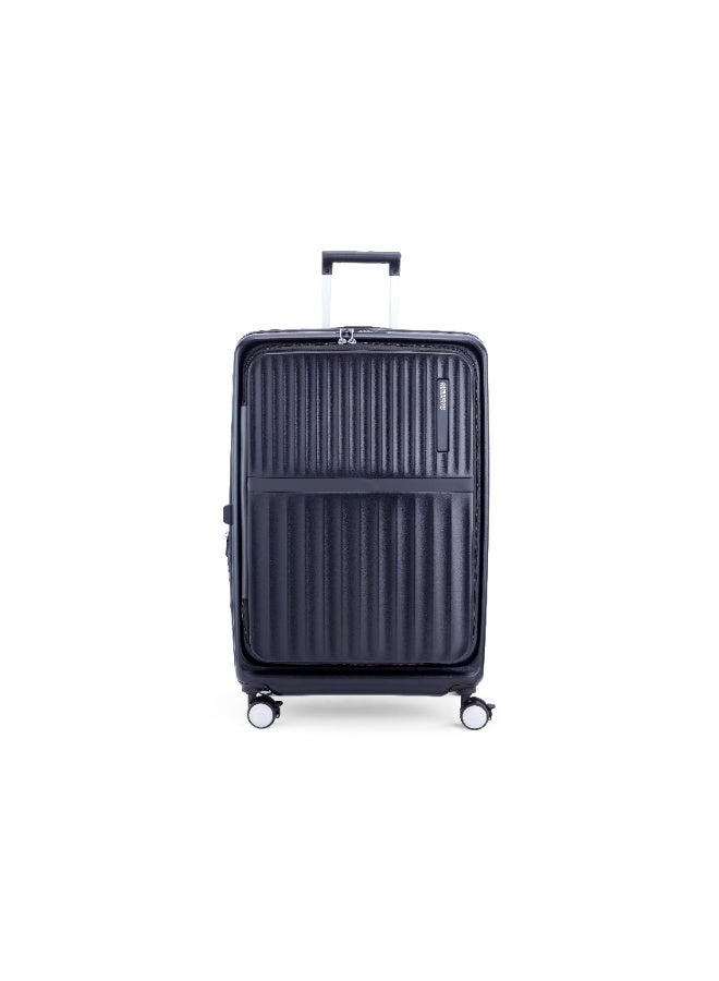 AMERICAN TOURISTER Trento + Suitcase, Check-In Size 76 cm / 28 inch, 4 Spinner Wheels, Hard Top, Polycarbonate, Black|Lightweight|DuoSaf™ Security Zipper|2 In 1 Optimov™ Shock Absorbing Wheels|Top Opening|Expandable - 3 Years International Warranty - Image 5