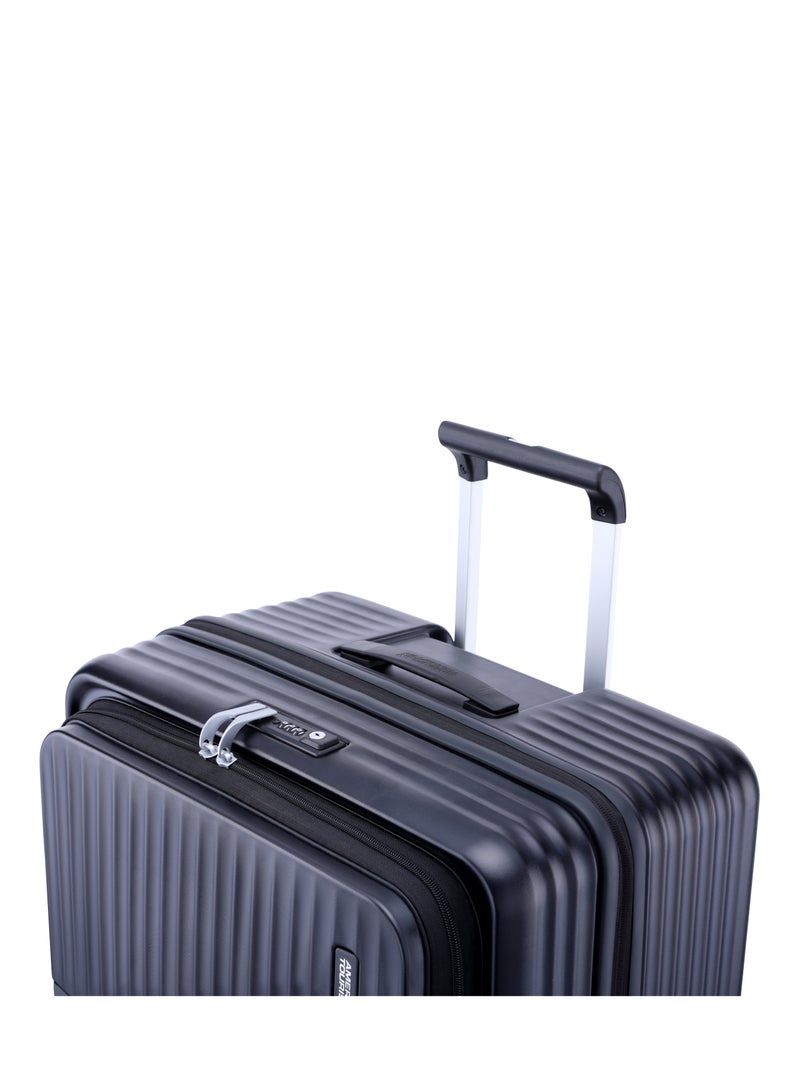 AMERICAN TOURISTER Trento + Suitcase, Check-In Size 76 cm / 28 inch, 4 Spinner Wheels, Hard Top, Polycarbonate, Black|Lightweight|DuoSaf™ Security Zipper|2 In 1 Optimov™ Shock Absorbing Wheels|Top Opening|Expandable - 3 Years International Warranty - Image 4