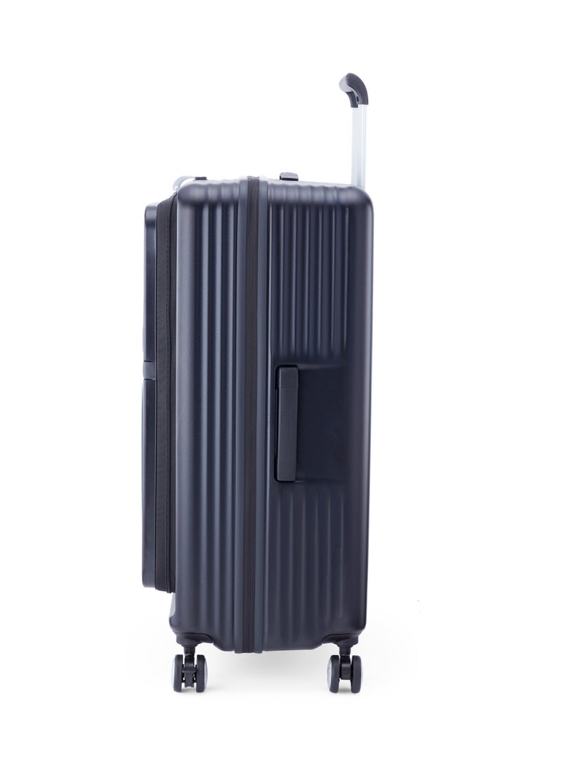 AMERICAN TOURISTER Trento + Suitcase, Check-In Size 76 cm / 28 inch, 4 Spinner Wheels, Hard Top, Polycarbonate, Black|Lightweight|DuoSaf™ Security Zipper|2 In 1 Optimov™ Shock Absorbing Wheels|Top Opening|Expandable - 3 Years International Warranty - Image 3