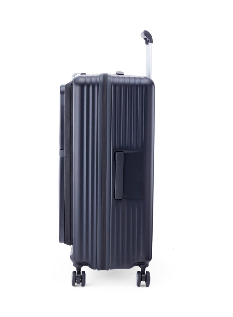 AMERICAN TOURISTER Trento + Suitcase, Check-In Size 76 cm / 28 inch, 4 Spinner Wheels, Hard Top, Polycarbonate, Black|Lightweight|DuoSaf™ Security Zipper|2 In 1 Optimov™ Shock Absorbing Wheels|Book Opening|Expandable|TSA Lock|Waterproof Section - 3 Years International Warranty - Image 4