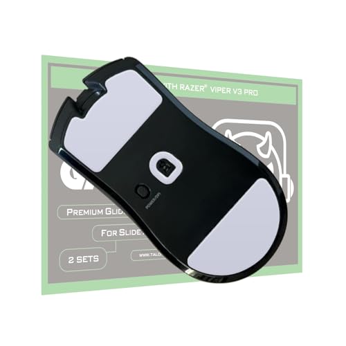 TALONGAMES 2Sets of TALONGAMES Rounded Curved Edges Mouse Feet Skates Compatible with Razer Viper V3 Pro Gaming Mouse Feet Replacement, 0.8mm, Pure PTFE Material with Super Smooth Glide Pads - Image 2