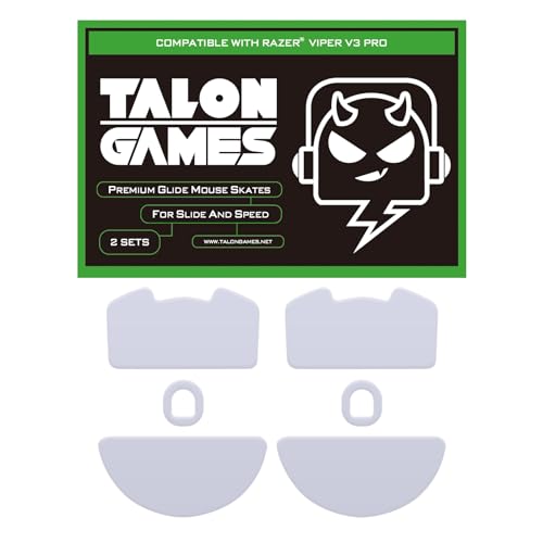 TALONGAMES 2Sets of TALONGAMES Rounded Curved Edges Mouse Feet Skates Compatible with Razer Viper V3 Pro Gaming Mouse Feet Replacement, 0.8mm, Pure PTFE Material with Super Smooth Glide Pads - Image 4