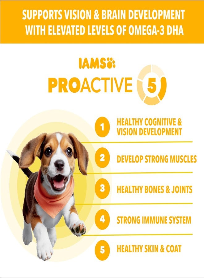 IAMS Proactive Health Dry Puppy Food Chicken, 5 lb. Bag - Image 2