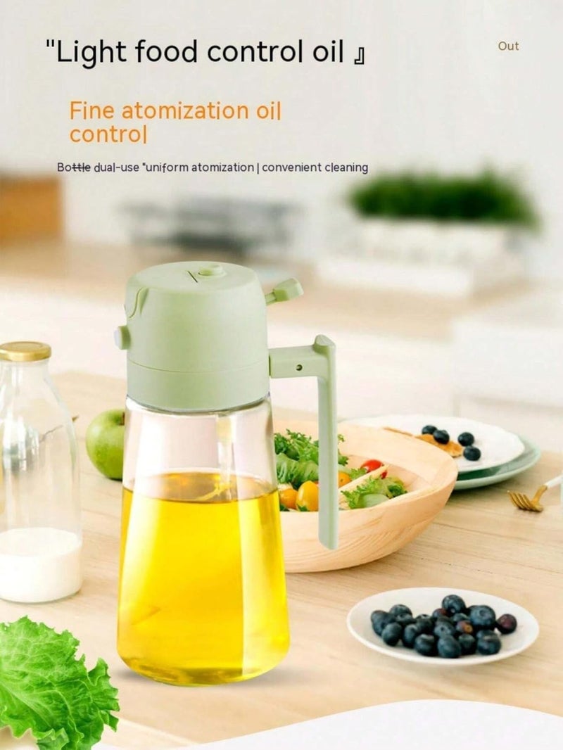 Clazkit Oil Sprayers, 2 In 1 Olive Oil Dispenser & Oil Sprayer Oil Pots For Kitchen, Salad,Bbq,Roasting, Oil Vinegar Bottle Dual-Use Kitchen Cooking Tool (Multi Color) - Glass, 550 Ml - Image 2