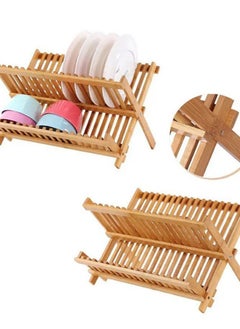 Generic Kitchen Storage Rack, Foldable Kitchen Rack, Kitchen Shelf Kitchen Rack for Bathroom and Office, Wood IR  - Image 4