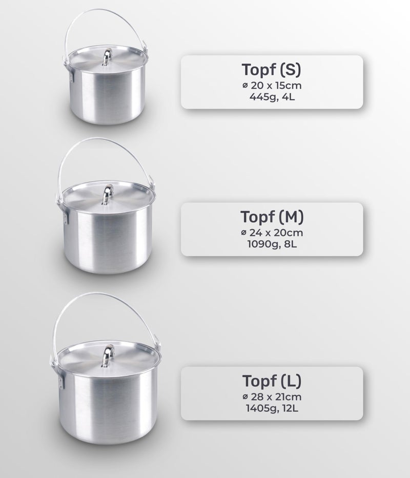 AceCamp Tribal Pot Aluminum Cooking Pot with Folding Handle (4 Liter) - Image 3