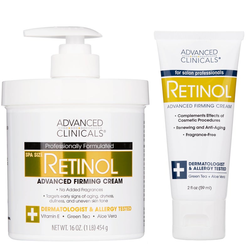 Advanced Clinicals Retinol Body Lotion & Face Moisturizer | Anti Aging Skin Care Retinol Body Cream For Women & Men Improves Appearance Of Fine Lines, Wrinkles, & Look Of Crepey Skin, W/Travel Size - Image 1