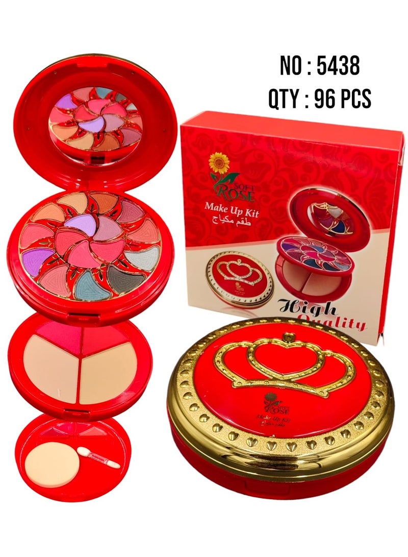 All-in-one multipurpose red makeup kit