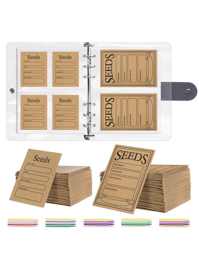 NEWEST 80Pcs Seed Storage Organizer Garden Seed Storage Packet Envelope With Binder Organizer For Seed Keeper Seed Saving  - Image 1
