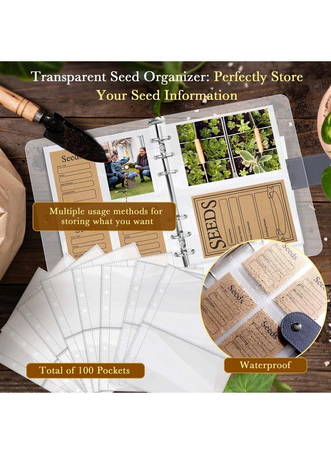 NEWEST 80Pcs Seed Storage Organizer Garden Seed Storage Packet Envelope With Binder Organizer For Seed Keeper Seed Saving  - Image 3