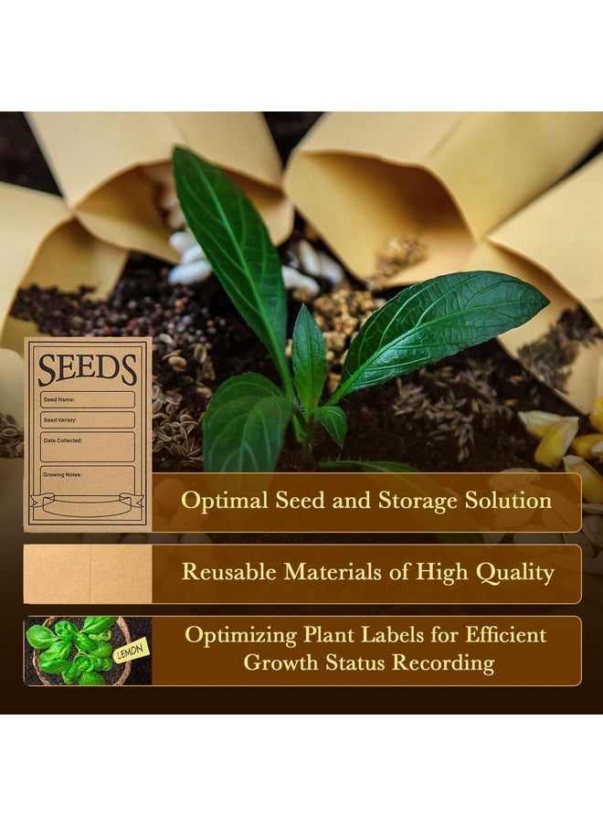 NEWEST 80Pcs Seed Storage Organizer Garden Seed Storage Packet Envelope With Binder Organizer For Seed Keeper Seed Saving  - Image 4