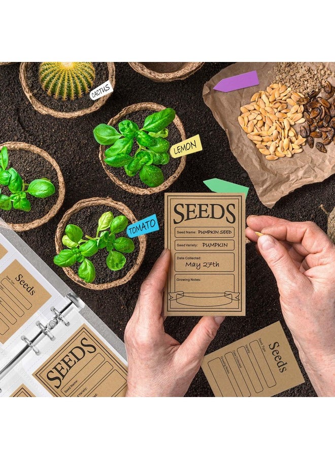 NEWEST 80Pcs Seed Storage Organizer Garden Seed Storage Packet Envelope With Binder Organizer For Seed Keeper Seed Saving  - Image 5