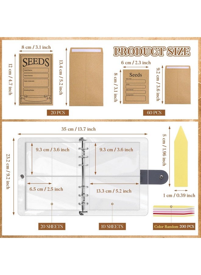 NEWEST 80Pcs Seed Storage Organizer Garden Seed Storage Packet Envelope With Binder Organizer For Seed Keeper Seed Saving  - Image 2