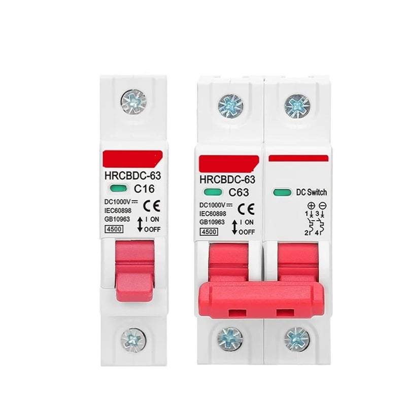 1P 63A 1000V قاطع دائرة مصغر لوحة شمسية مفتاح حماية من التحميل الزائد نظام طاقة شمسية - Image 2