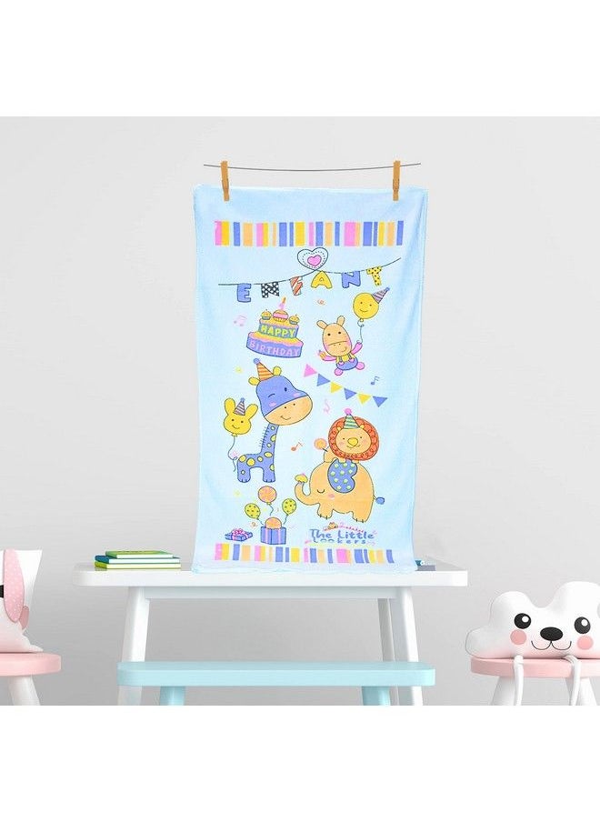 The Little Lookers Towel For Newborn;Baby;Kids; Super Soft Baby Bath Towel Set For Infants;Bathing Accessories… (Blue Large(60X105Cm))  - Image 2