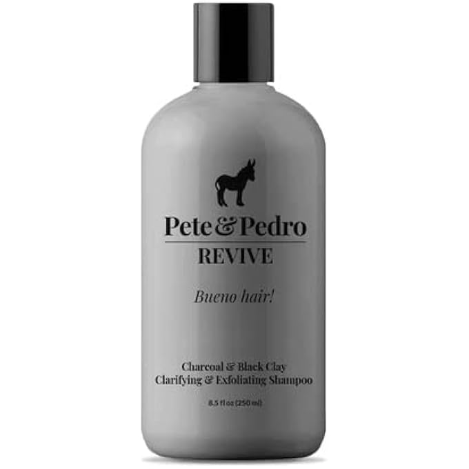 Pete & Pedro REVIVE  EXFOLIATING, DEEP-CLEANING, BLACK CLAY & CHARCOAL, HAIR & SCALP DETOX SHAMPOO | AS SEEN ON SHARK TANK, 8.5 OZ. - Image 2