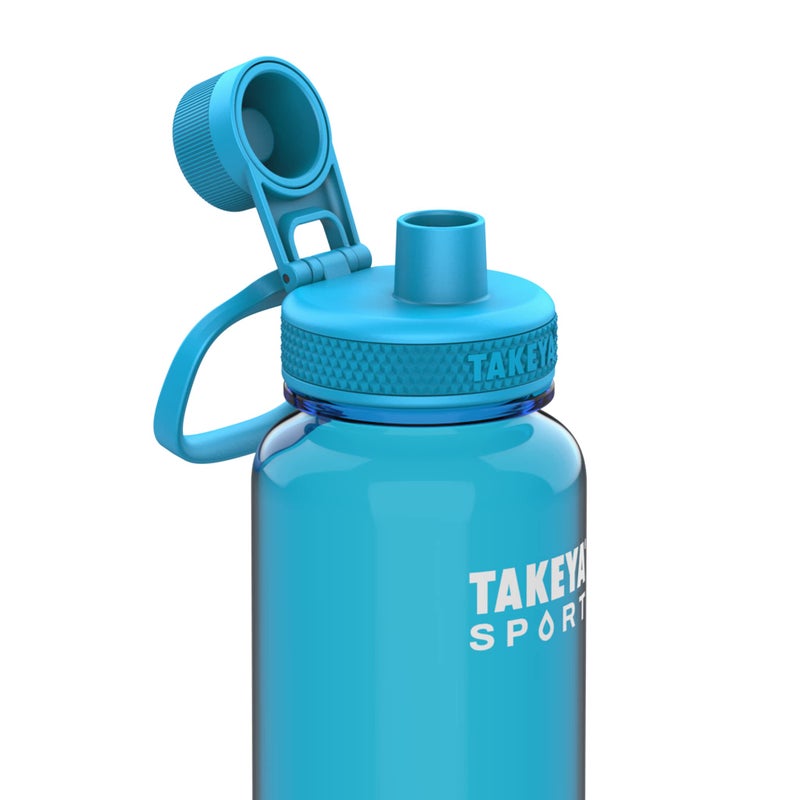 Takeya Sport 40 oz Tritan Plastic Water Bottle with Spout Lid  Premium Quality  BPA Free  Championship Blue - Image 2