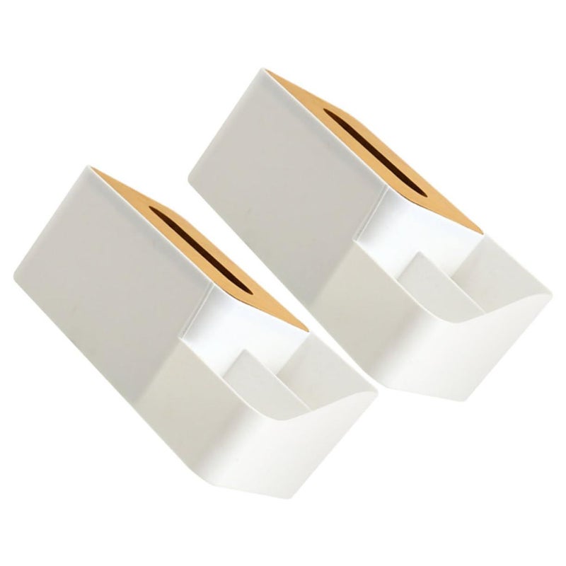 ABOOFAN 2pcs Multifunctional Tissue Box Desktop Napkin Storage for Home Kitchen Office - Image 2