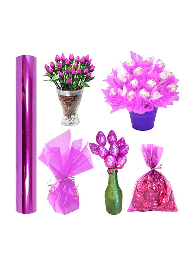 Zikra Soft and Easy to Wrap, A Useful Teaching Tool, Cellophane Wrap Roll Lavender, Transparent Lavender, Gifts, Baskets, Treats, Cellophane Wrapping Paper, Colorful Cello Easter, Spring Color - Image 2
