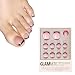 Glamnetic Press On Toenails Caviar Classic Black French Tip Fake Toe Nails with a Glossy Finish 16 Sizes 32 Toe Nail Kit with Glue - Image 2