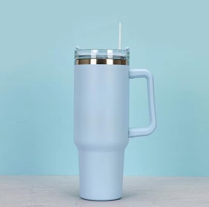 Stainless Steel Tumbler with Lid Straw Double Wall Insulated LeakProof BPAFree Hot Cold Beverage Travel Mug for Office Gym Outdoor Use Available in MultiColour  - Image 3