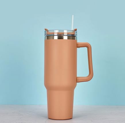Stainless Steel Tumbler with Lid Straw Double Wall Insulated LeakProof BPAFree Hot Cold Beverage Travel Mug for Office Gym Outdoor Use Available in MultiColour  - Image 5