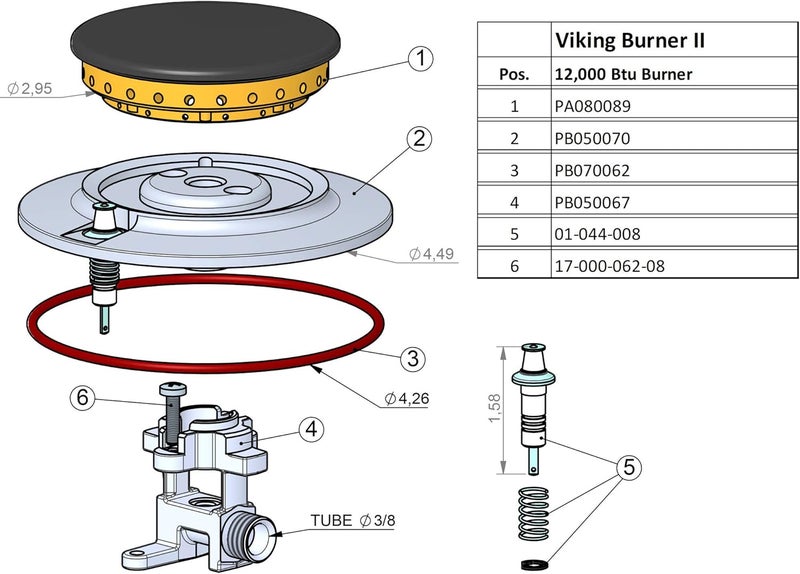 Isphording Viking Iginitor - Electrode with spring and clip 9, 12, 15 K - Image 3