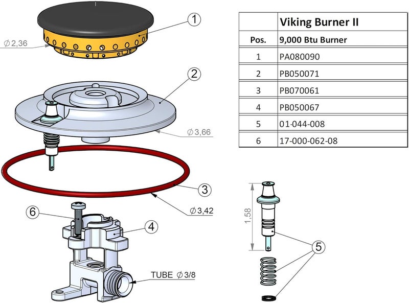 Isphording Viking Iginitor - Electrode with spring and clip 9, 12, 15 K - Image 2
