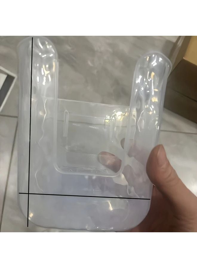 Transparent Wall Mounted Wet Wipes Dispenser Heavy Duty Adhesive Holder - Image 1