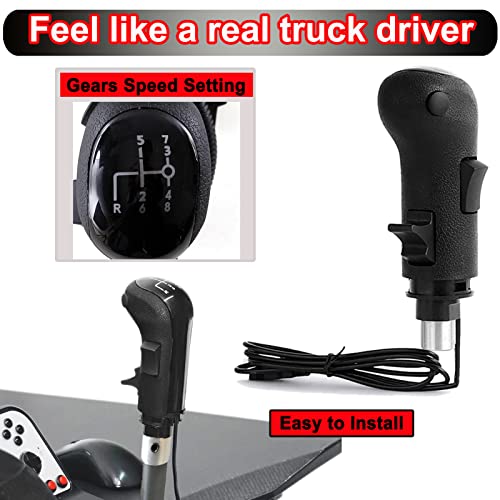 Obokidly Upgrade USB Gearshift Knob Support G29 G27 G25 for PXN A10 Compatible with PC for ATS & ETS2 Racing Shifter THRUSTMASTER TH8A American Truck Simulator - Image 5