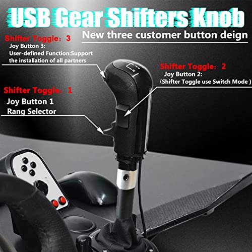 Obokidly Upgrade USB Gearshift Knob Support G29 G27 G25 for PXN A10 Compatible with PC for ATS & ETS2 Racing Shifter THRUSTMASTER TH8A American Truck Simulator - Image 2