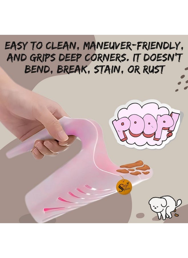 Sage Square Cat Face Shape Litter Scooper - Heavy-Duty, Durable With Long Handle For Effortless Cleaning, Ergonomic, Lightweight Design With Large, Ideal For Multi-Cat Households  - Image 5