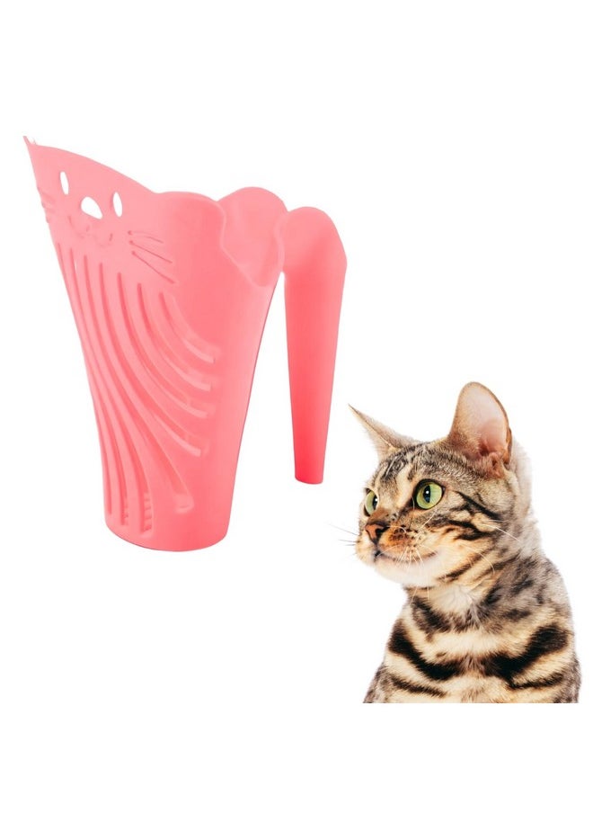 Sage Square Cat Face Shape Litter Scooper - Heavy-Duty, Durable With Long Handle For Effortless Cleaning, Ergonomic, Lightweight Design With Large, Ideal For Multi-Cat Households  - Image 1