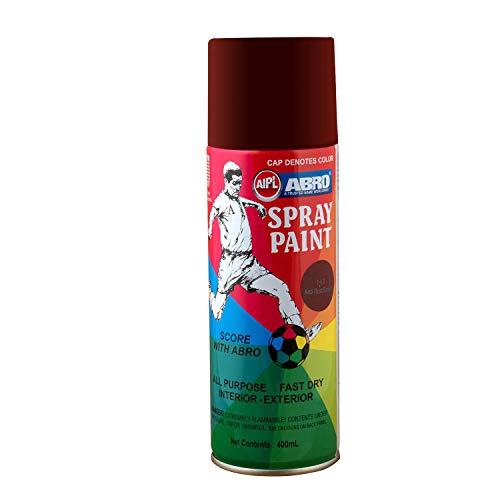ABRO SP-142 Multipurpose Colour Spray Paint Can (400ml, Anti-Rust Brown) DIY Quick Drying for Metal, Wood, Walls, Automotive Cars and Bikes - Image 1