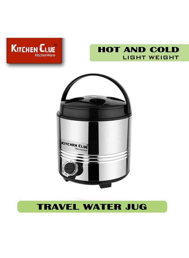 KITCHEN CLUE Stainless Steel Insulated Tea/Water Jug Carafe with Stylish Leakproof tap and Easy to Carry Handle (3 Lt/Hot and Cold Upto 4 to 5 hrs) I Ideal for Home Kitchen Office (3 Liters) - Image 4