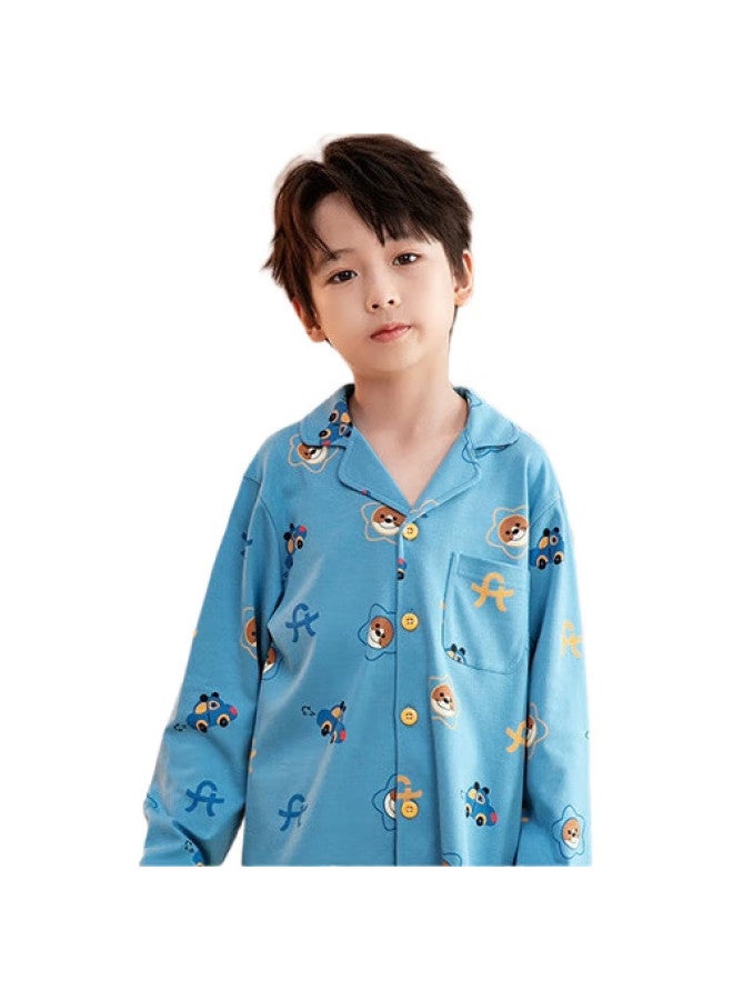Fenton Children'S Pajamas For Boys, Antibacterial Pure Cotton Spring Cartoon Long-Sleeve Sleepwear For Older Children, Home Wear Q9Fj257930902 - Image 2