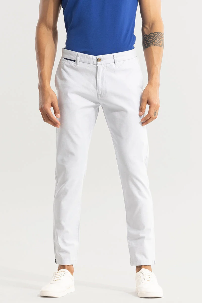 Snitch White Stygian Linen Pant for Men | Best Price UAE