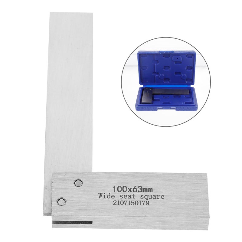 Carbon Steel L Shaped Angle Ruler Wide Base Carpenter Square Woodworking Measuring Tool - Image 4