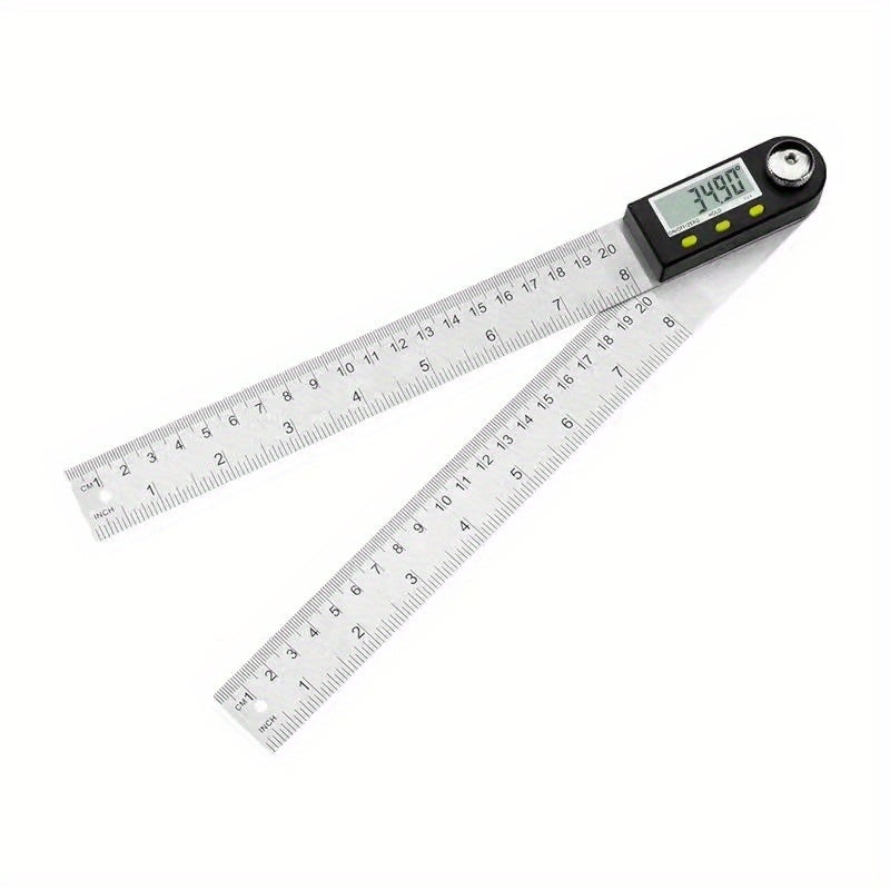 Stainless Steel Digital Angle Finder 0-200mm Large LCD Woodworking Protractor Tool