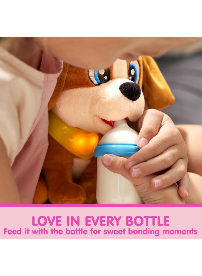 JOYIN Dog Toys for Toddlers, Play Puppy Toy with Carrier & Accessories, Plush Dog with Interactive Button, Lights & Sounds, Pet Care Set for Kids 1 2 3 4 Years Old, Birthday Gifts for Girls - Image 5