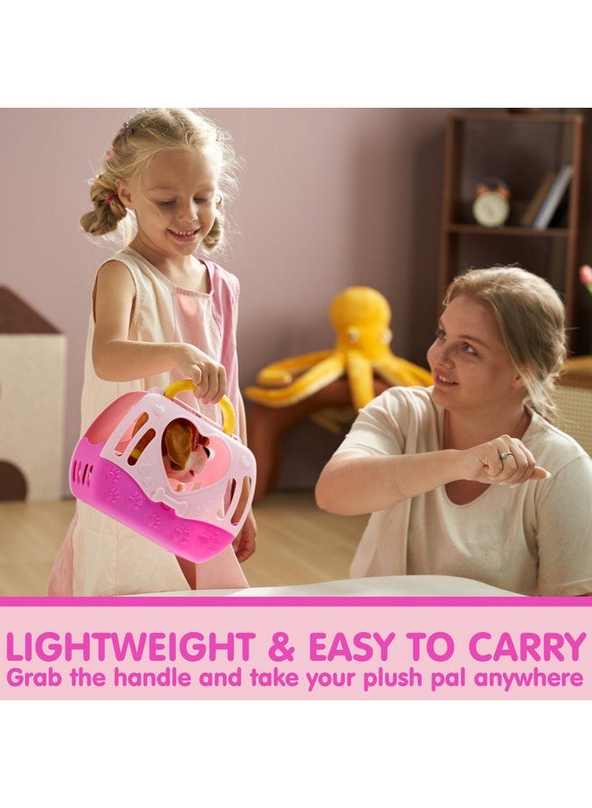 JOYIN Dog Toys for Toddlers, Play Puppy Toy with Carrier & Accessories, Plush Dog with Interactive Button, Lights & Sounds, Pet Care Set for Kids 1 2 3 4 Years Old, Birthday Gifts for Girls - Image 4