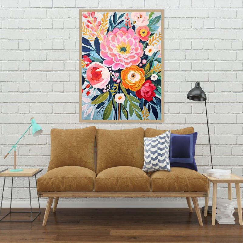 YarnMate Flowers Diamond Art Kits for Adults,Flowers in Vase DIY 5D Diamond Painting Kit for Beginners,Full Round Drill Gem Art Dots for Adults, Perfect for Home Wall Decor 12X16 Inch - Image 5