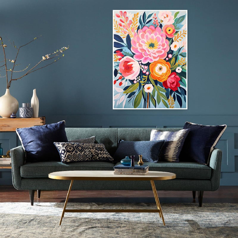 YarnMate Flowers Diamond Art Kits for Adults,Flowers in Vase DIY 5D Diamond Painting Kit for Beginners,Full Round Drill Gem Art Dots for Adults, Perfect for Home Wall Decor 12X16 Inch - Image 3