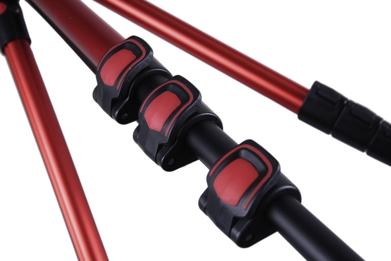 Rollei Fotopro S3 5Ft Aluminum Tripod | Light Weight & Sporty, Fashionable,Professional Video Tripod for DSLR, Smartphone, Cameras | Payload 2.5Kg | Red - Image 5