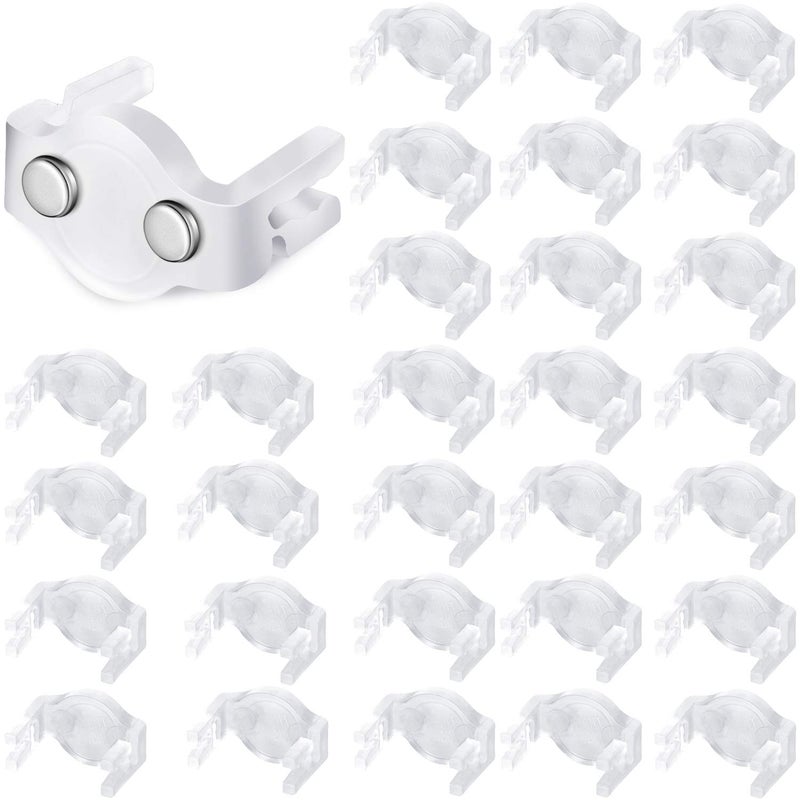 Frienda Magnetic C9 Socket Clips Magnetic Christmas Light Clips for Outdoor Patio Lighting Clear 30