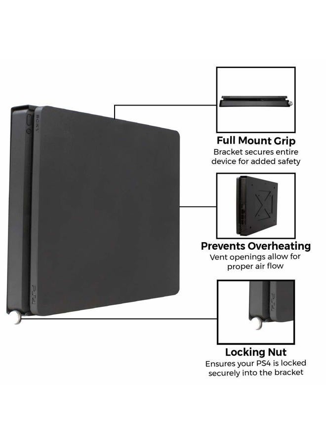 HumanCentric PS4 Slim Mount + 2 Controller Mounts Bundle - Wall or TV Back Mount (Patent Pending) - Image 3