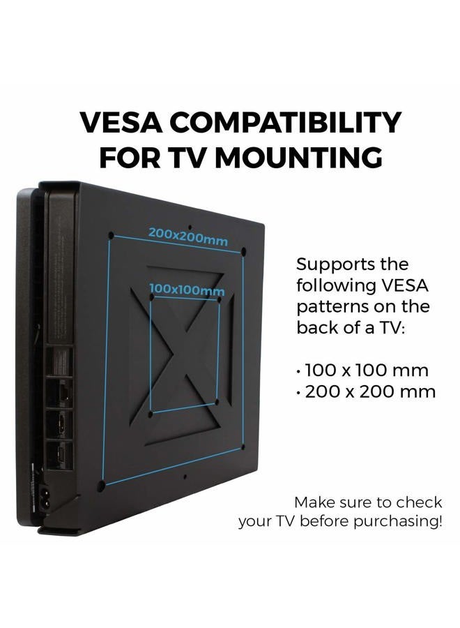 HumanCentric PS4 Slim Mount + 2 Controller Mounts Bundle - Wall or TV Back Mount (Patent Pending) - Image 4