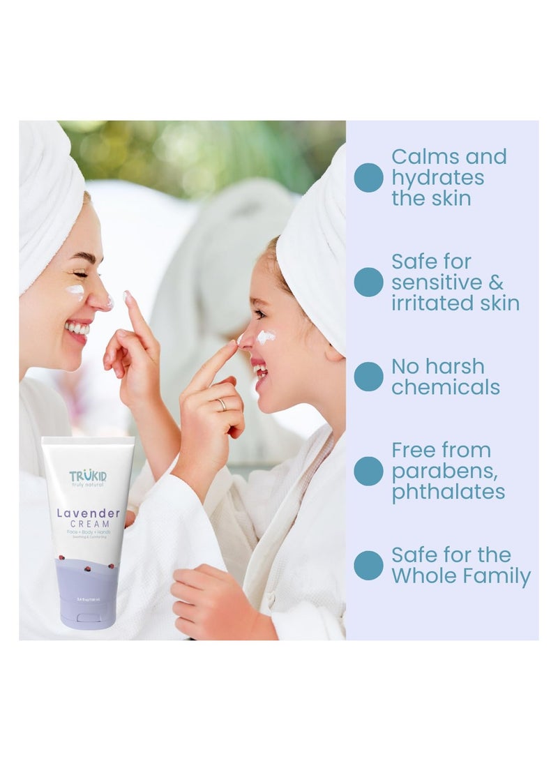 تروكيد كريم البشرة باللافندر من تروكيد للأطفال - يرطب البشرة الحساسة، جميع المكونات الطبيعية، غني بزبدة الشيا والكاكاو وزيت بذور العنب وفيتامين هـ، 3.4 أونصة - Image 5