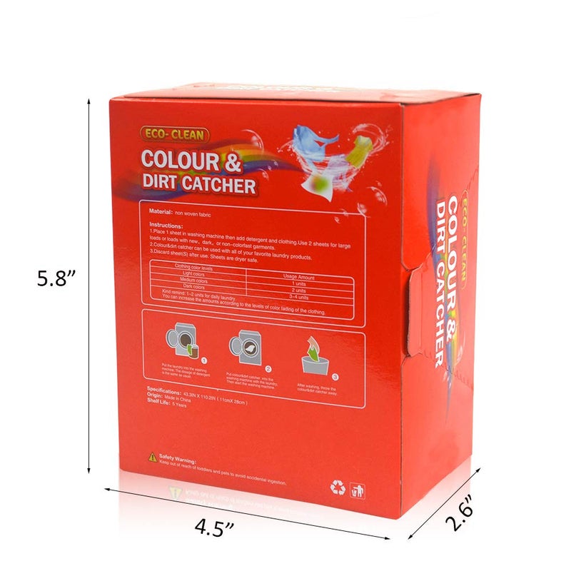 Eco Clean Dye Trapping Sheets 72 Count, Color Absorber Laundry Sheets, Prevent Light Colored Clothes from Being Dyed - Image 3